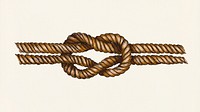 Hand drawn square knot