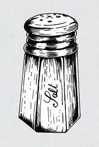 Hand drawn salt shaker
