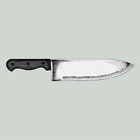 Hand drawn cooking knife