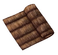 Hand drawn sushi bamboo roller mat