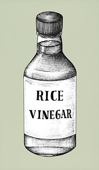 Hand drawn komezu rice vinegar