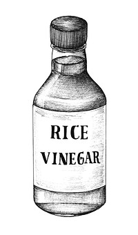 Hand drawn komezu rice vinegar