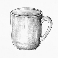 Hand drawn empty coffee cup