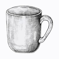 Hand drawn coffee cup vector