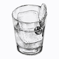 Hand drawn cocktail drink vector