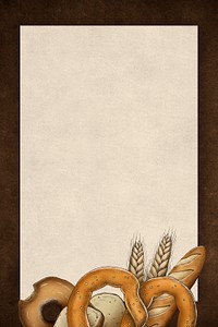 Hand drawn vintage baked bread banner