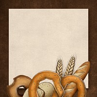 Hand drawn vintage baked bread banner