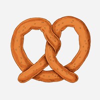 Freshly baked vintage salty pretzel