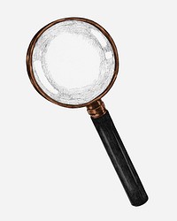 Hand drawn magnifying glass illustration