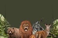Various wild animals collection vector