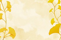 Yellow ginkgo leaf framed background illustration