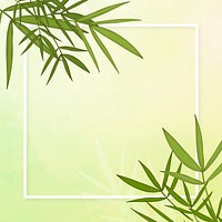 Bamboo leaf elements green background