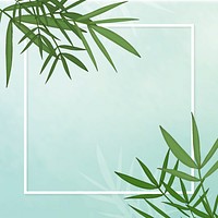 Bamboo leaf elements background vector