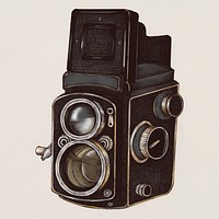 Analog camera vintage style illustration