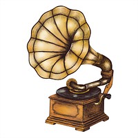 Old Gramophone vintage style illustration