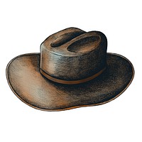 Leather hat vintage style illustration