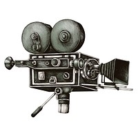 Video camera vintage style illustration
