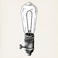 Hand drawn lighbulb isolated on background