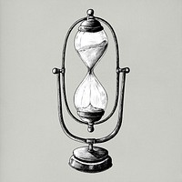 Hand drawn sandglass isolated on background