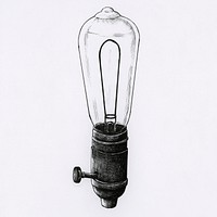 Hand drawn lighbulb isolated on background