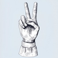 Peace sign vintage style illustration