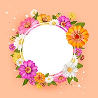 Blank floral frame design vector