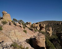 Rock formations near the desolate Fort Bowie National Historic Site in Cochise County, Arizona.