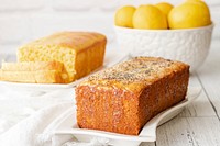 Free homemade lemon cake image, public domain CC0 photo.