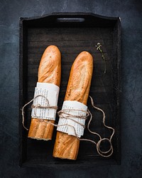 Free plain white baguettes image, public domain food CC0 photo.