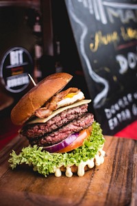 Free burger image, public domain food CC0 photo.