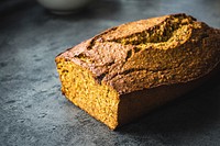 Free homemade banana bread with curcuma image, public domain food CC0 photo.