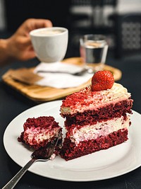 Free red velvet cake photo, public domain food CC0 image.