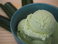 Free pandan ice-cream image, public domain CC0 photo.