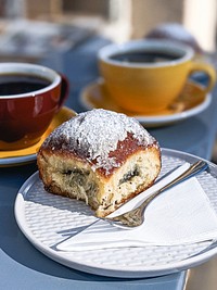 Free sourdough cake bun with poppy seed inside image, public domain food & beverage CC0 photo.