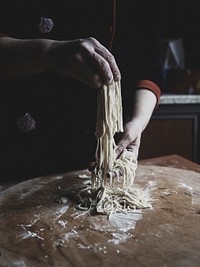 Free making spaghetti image, public domain food CC0 photo.
