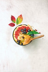 Free healthy smoothie bowl image, public domain nature CC0 photo.