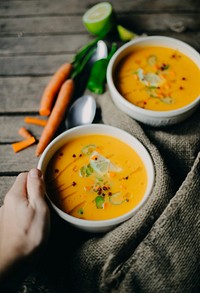 Free carrot soups image, public domain food CC0 photo.