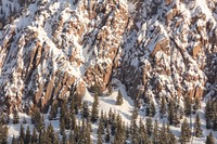 Snow-covered rocks near Tuff Cliffby Jacob W. Frank. Original public domain image from Flickr