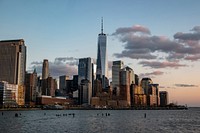 Lower Manhattan at sunset