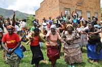 Uganda: NutritionMembers of the Family Life School in the Bulambira community (Rubanda district) sing and dance at the end of their group meeting which included a food demonstration.