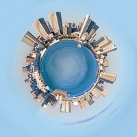 Mini Planet graphic. Free public domain CC0 image.