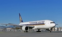 Singapore Airlines Boeing 777-200. Original public domain image from Flickr