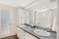 Modern bathroom, house interior. Free public domain CC0 photo.