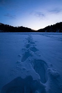 Fishermen often use snowmobile, ice auger and a depth finder to fish on Bass Lake in the U.S. Department of Agriculture (USDA) Forest Service (FS) Superior National Forest (NF) in Minnesota, on Feb 28, 2018, fun was had, but, the fish were all were too small to keep and returned to the lake.