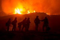 Thomas Fire, Ventura, CA, Los Padres NF, 2017. Original public domain image from Flickr