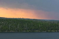 Fire haze over Shoshone Lakeby Jacob W. Frank. Original public domain image from Flickr
