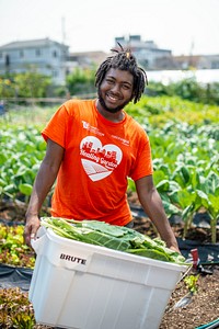 Jeffrey Smith volunteers at Bedstuy Campaign Against Hunger (BSCAH) in Far Rockaway to learn the ins-and-outs of Urban Farming and to give back to his community.