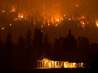 Trinity Ridge Fire, Pine and Featherville, Idaho, Boise National Forest, August, 2012. Original public domain image from Flickr