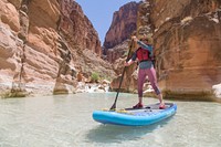 Paddle boarding in Havasu Creek. Photo by Neal Herbert. Original public domain image from Flickr