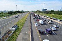 Cars on the road. Free public domain CC0 photo.